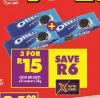 Shoprite Oreo Biscuits All Variants 38g offer
