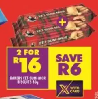 Shoprite Bakers Eet-Sum-Mor Biscuits 80g offer