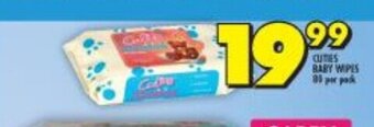 Shoprite Cuties Baby Wipes 80 per pack offer