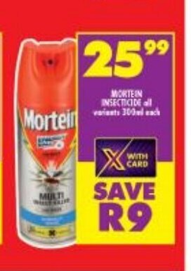 Shoprite Mortein Insecticide All Variants 300ml each offer