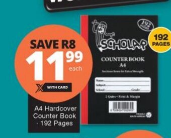 Checkers A4 Hardcover Counter Book 192 Pages offer