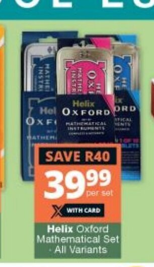 Checkers Helix Oxford Mathematical Set All Variants offer