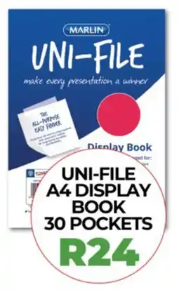 1UP Uni-file A4 display book 30 pockets offer