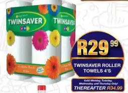 Take 'n Pay Twinsaver roller towels offer