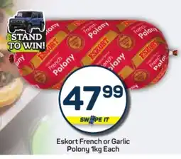 Pick n Pay Hypermarket Eskort French or Garlic Polony offer