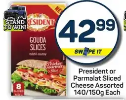Pick n Pay Hypermarket President or Parmalat Sliced Cheese Assorted offer