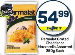 Pick n Pay Hypermarket Parmalat Grated Cheddar or Mozzarella Assorted offer