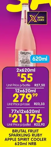 Shoprite Liquor Brutal fruit sparkling ruby apple spirit cooler nrb offer