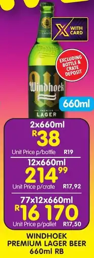 Shoprite Liquor Windhoek premium lager beer rb offer
