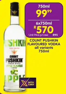 Shoprite Liquor Count pushkin flavoured vodka offer