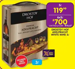 Shoprite Liquor Drostdy hof adelpracht white wine offer