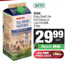 KwikSpar SPAR Extra Shelf Life Full Cream or Low Fat Milk offer