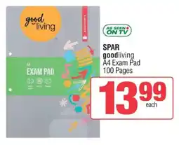 KwikSpar SPAR goodliving A4 Exam Pad 100 Pages offer