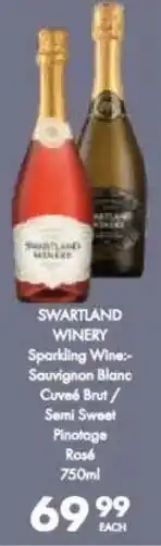 President Hyper Swartland Winery Sparkling Wine Sauvignon Blanc Cuveó Brut/ Semi Sweet Pinotage Rosé offer
