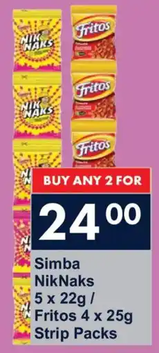 President Hyper Simba NikNaks/ Fritos Strip Packs offer