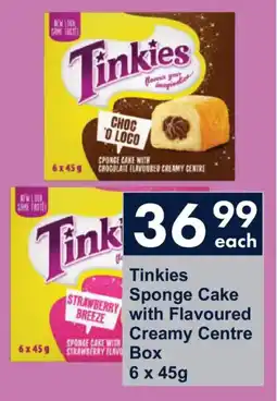 President Hyper Tinkies Sponge Cake with Flavoured Creamy Centre Box offer