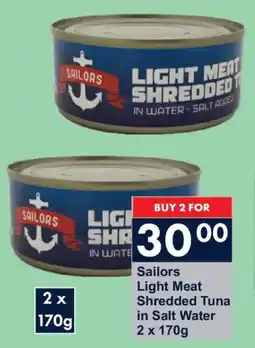 President Hyper Sailors Light Meat Shredded Tuna in Salt Water offer