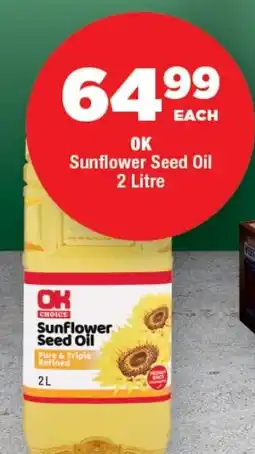 OK Foods OK Sunflower Seed Oil offer