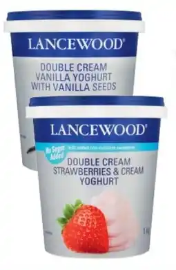 OK Foods Lancewood Double Cream Flavoured Yoghurt offer
