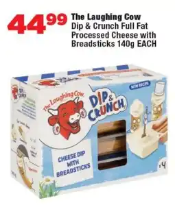 OK Foods The Laughing Cow Dip & Crunch Full Fat Processed Cheese with Breadsticks offer
