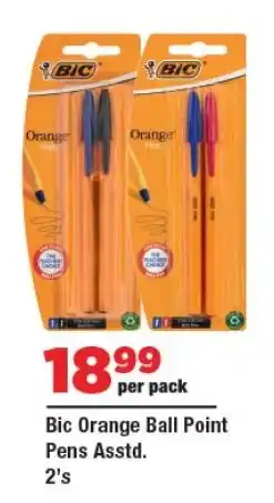 OK Foods Bic Orange Ball Point Pens offer