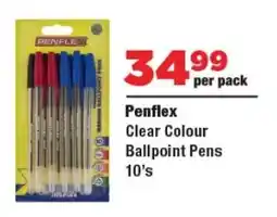 OK Foods Penflex Clear Colour Ballpoint Pens offer