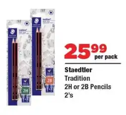 OK Foods Staedtler Tradition 2H or 2B Pencils offer