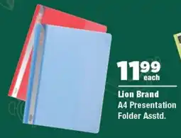OK Foods Lion Brand A4 Presentation Folder offer
