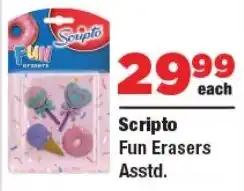OK Foods Scripto Fun Erasers offer