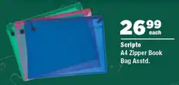 OK Foods Scripto A4 Zipper Book Bag offer