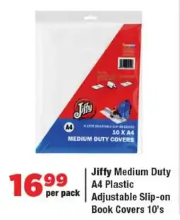 OK Foods Jiffy Medium Duty A4 Plastic Adjustable Slip-on Book Covers offer