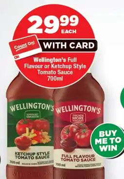 OK Foods Wellington's Full Flavour or Ketchup Style Tomato Sauce offer