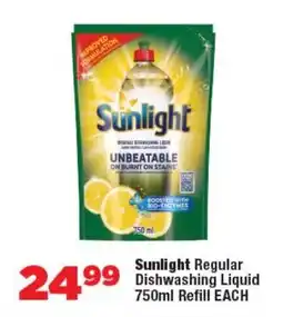 OK Foods Sunlight Regular Dishwashing Liquid Refill offer