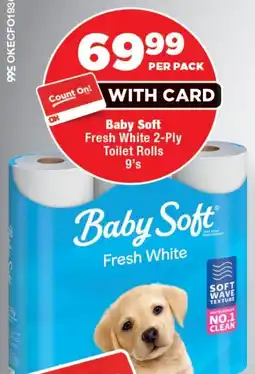 OK Foods Baby Soft Fresh White 2-Ply Toilet Rolls offer