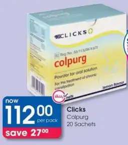 Clicks Clicks Colpurg offer