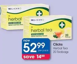 Clicks Clicks Herbal Tea Teabags offer