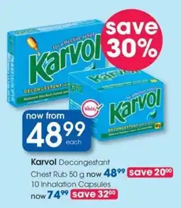 Clicks Karvol Decongestant Chest Rub offer
