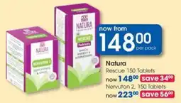 Clicks Natura Rescue Tablets offer