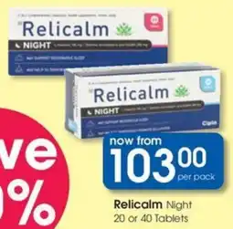 Clicks Relicalm Night Tablets offer