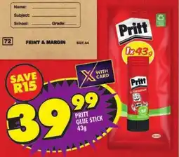 Shoprite Pritt glue stick offer