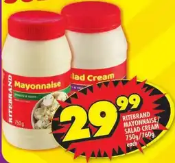 Shoprite Ritebrand mayonnaise salad cream offer
