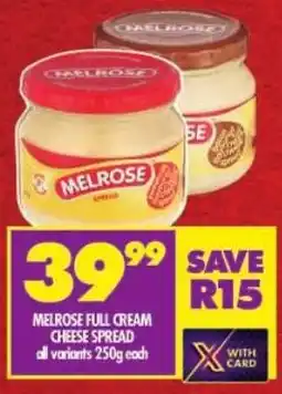 Shoprite Melrose full cream cheese spread offer