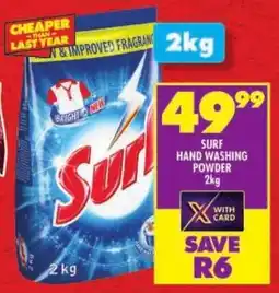 Shoprite Surf hand washing powder offer