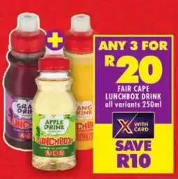 Shoprite Fair cape lunchbox drink offer