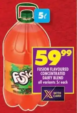 Shoprite Fusion flavoured concentrated dairy blend offer
