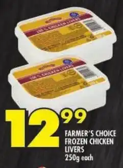 Shoprite Farmer's choice frozen chicken livers offer