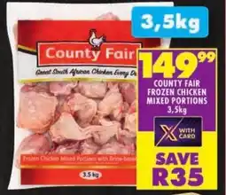 Shoprite County fair frozen chicken mixed portions offer