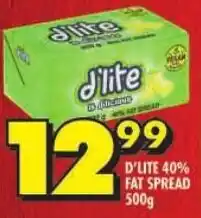 Shoprite D'lite 40% fat spread offer