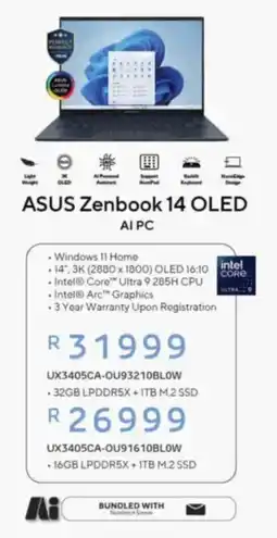 Computer Mania ASUS Zenbook 14 OLED offer