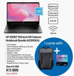 Computer Mania HP 250RT 15.6 inch G9 Celeron Notebook Bundle offer